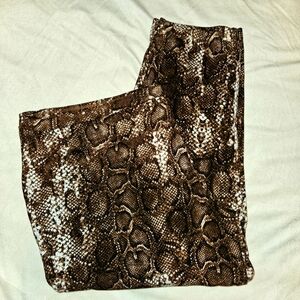 Petite 1X snake print pants (lot of two)